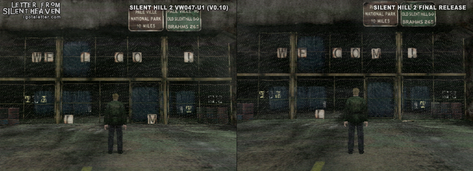 Silent Hill 2: A sign at the beginning of the game